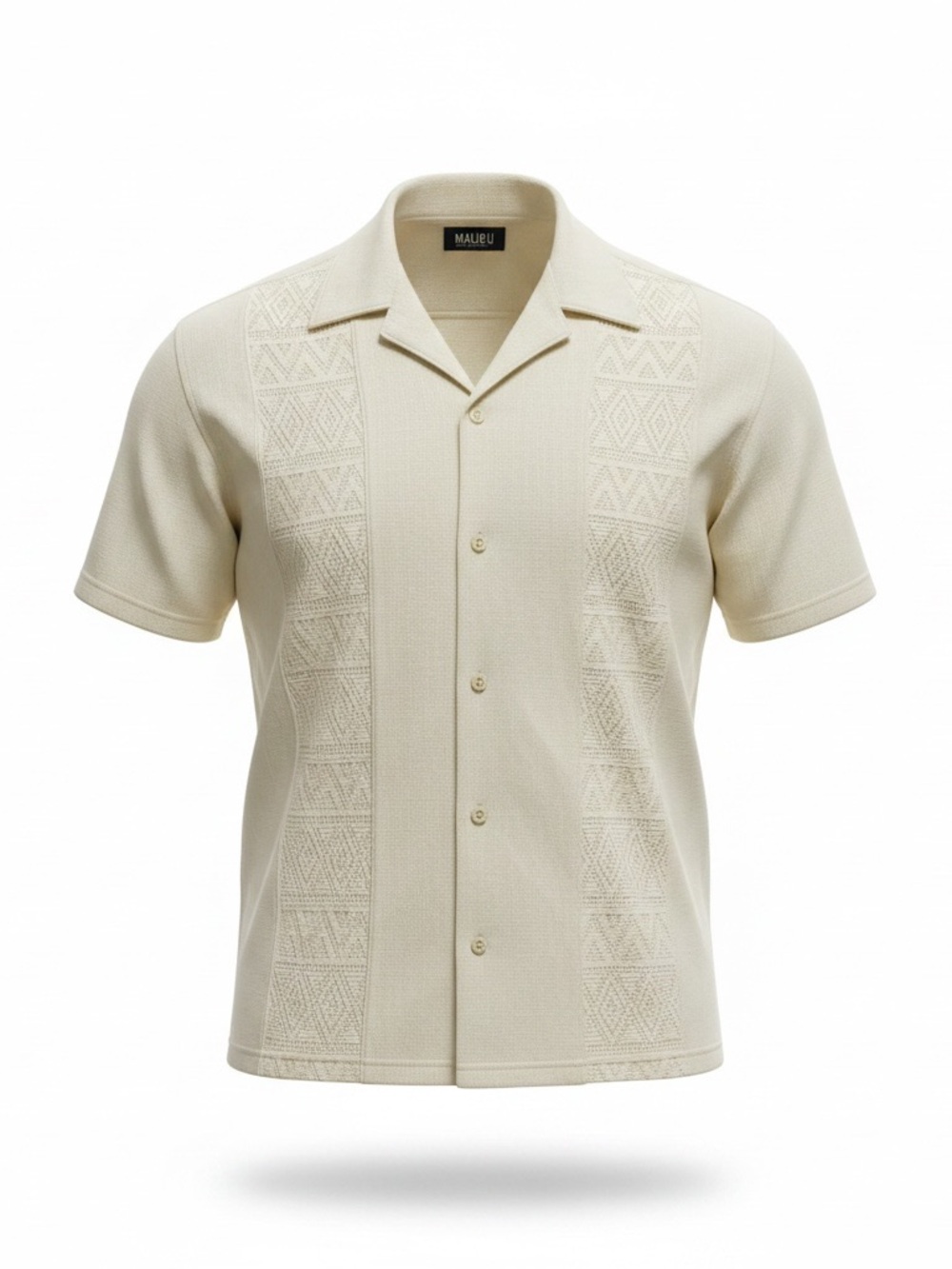 Malibu by Dril Clothing Co Men’s Button-Up Shirt Size Small Guayabera Style